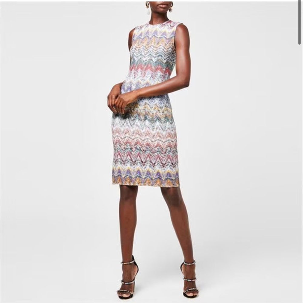 Missoni Multicolor Sleeveless Chevron Dress